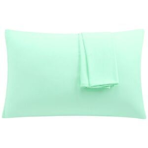 2pcs Pillow Cases Set Soft Microfiber Pillowcases with Zipper Brook Green